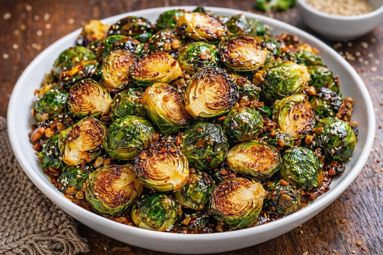 The Best Crispy Asian Brussel Sprouts