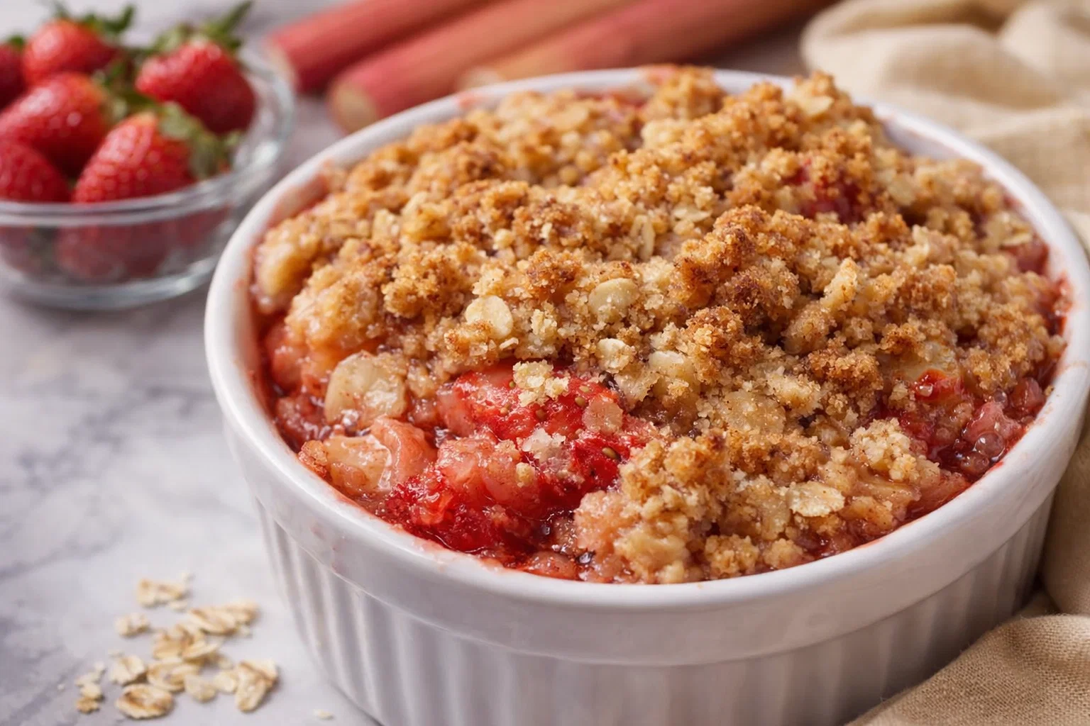 I CanT Stop Making This Sweet Strawberry Rhubarb Crisp