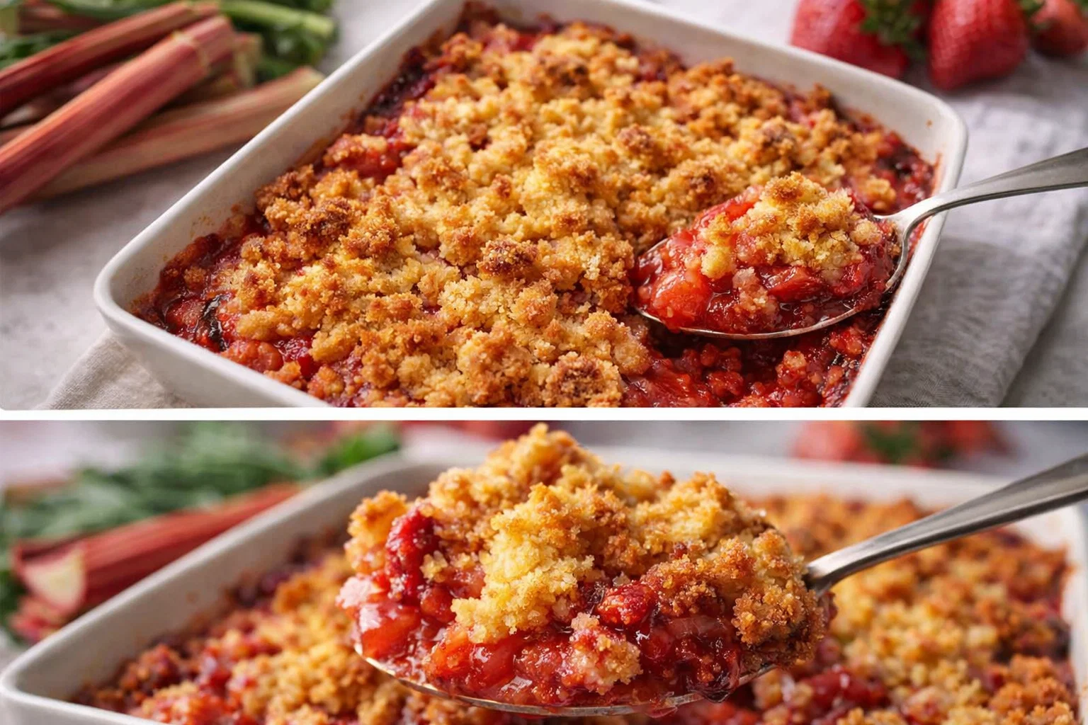 Mouthwatering Rhubarb Crisp With Yellow Cake Mix