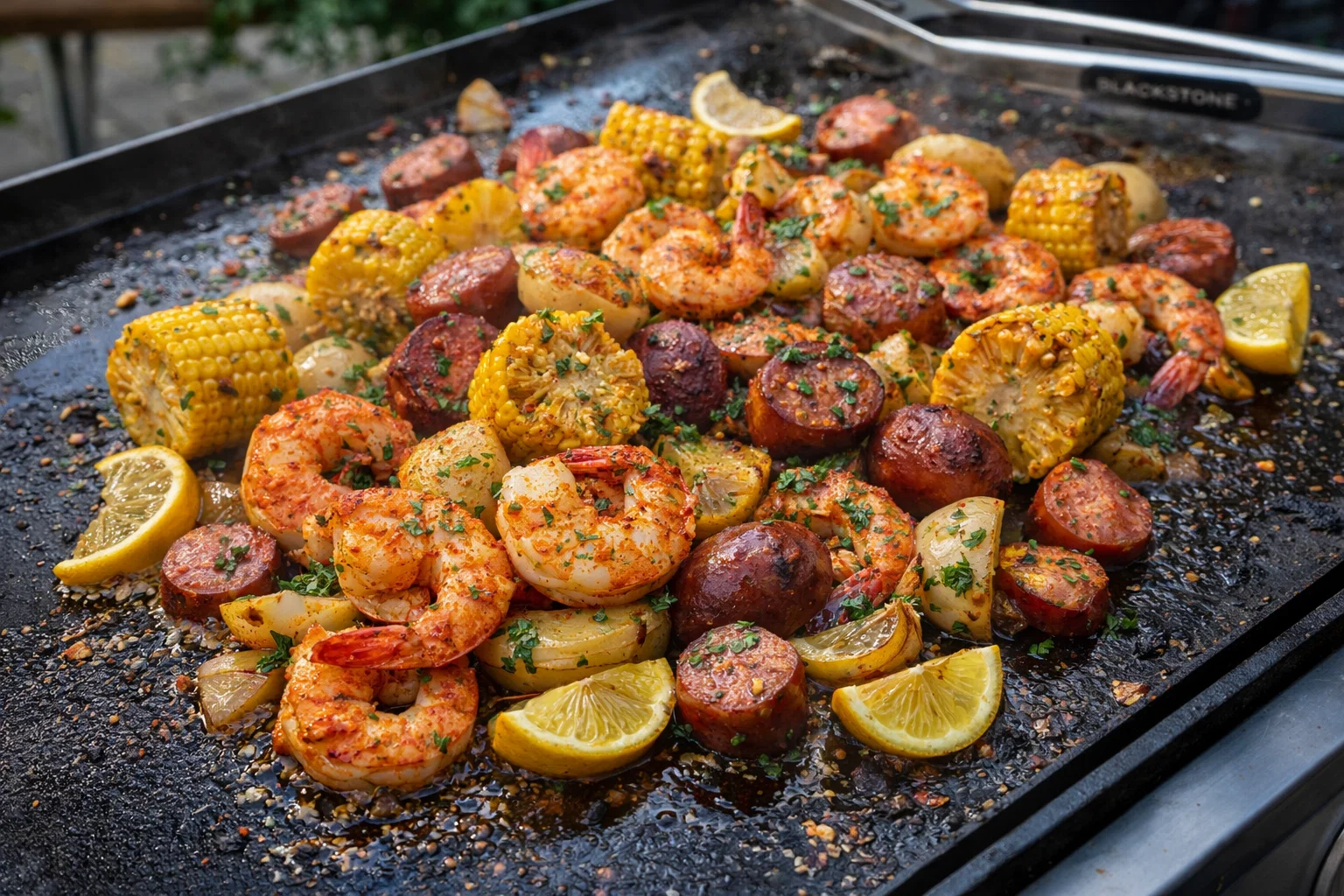 Quick Blackstone Griddle Shrimp Boil