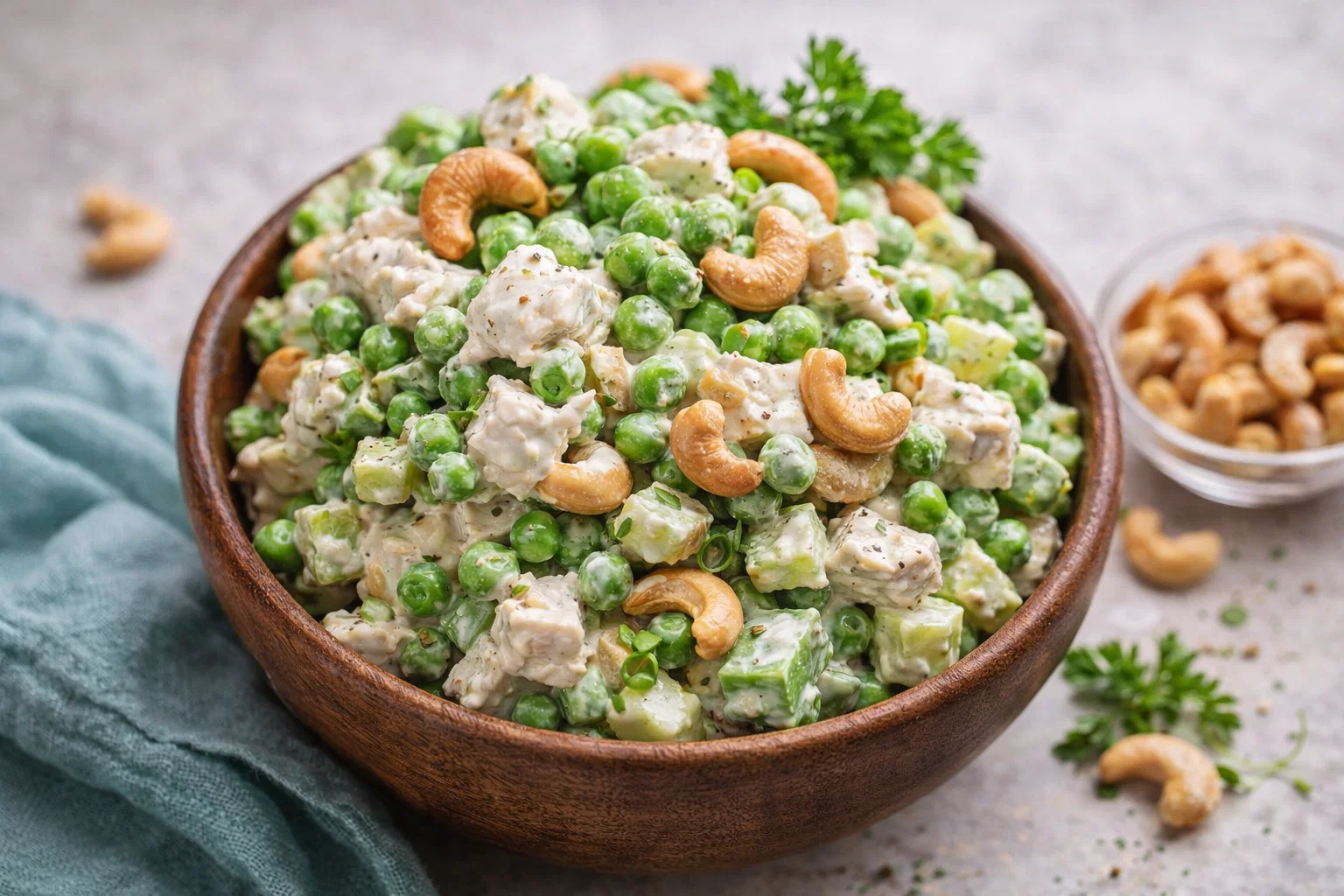 Simple Cashew Pea Salad