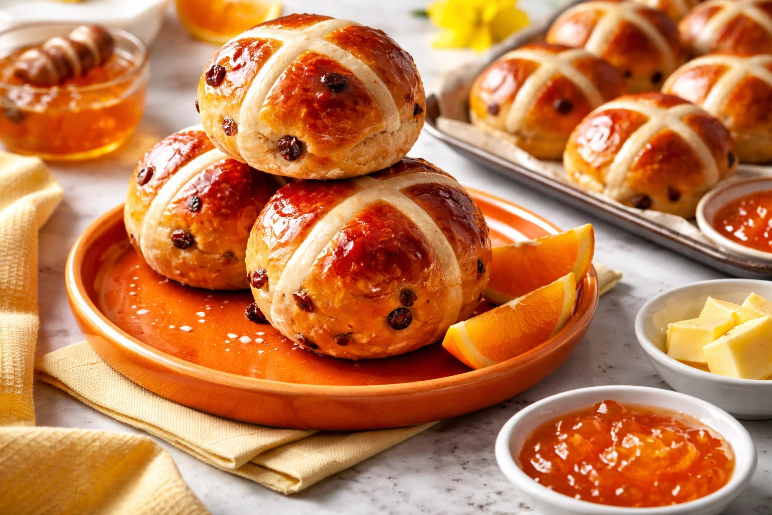Simple Traditional British Hot Cross Buns