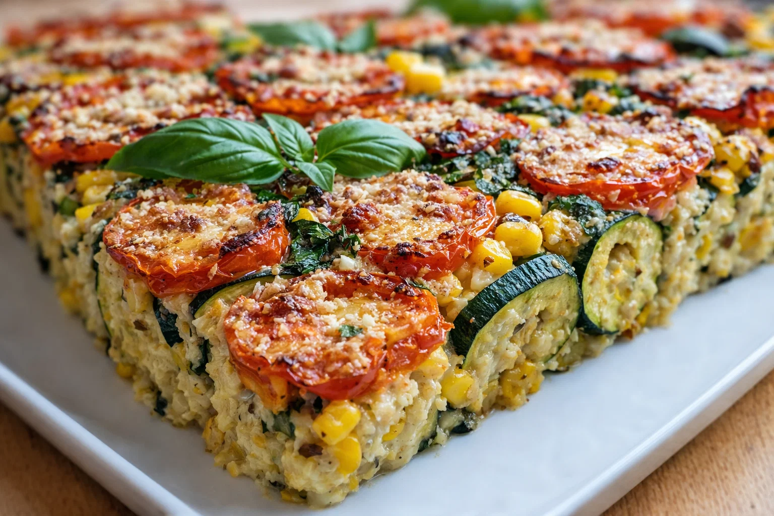 Tasty Cheesy Zucchini Tomato Bake Recipe
