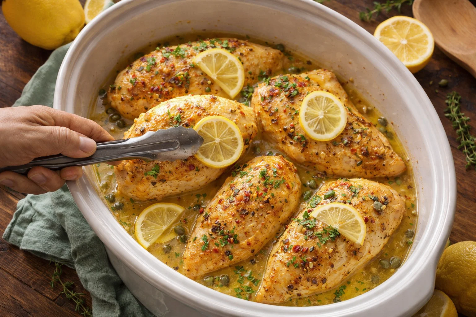 Tasty Crockpot Lemon Chicken