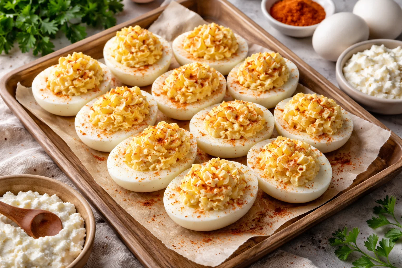 Tasty Deviled Eggs With Cottage Cheese