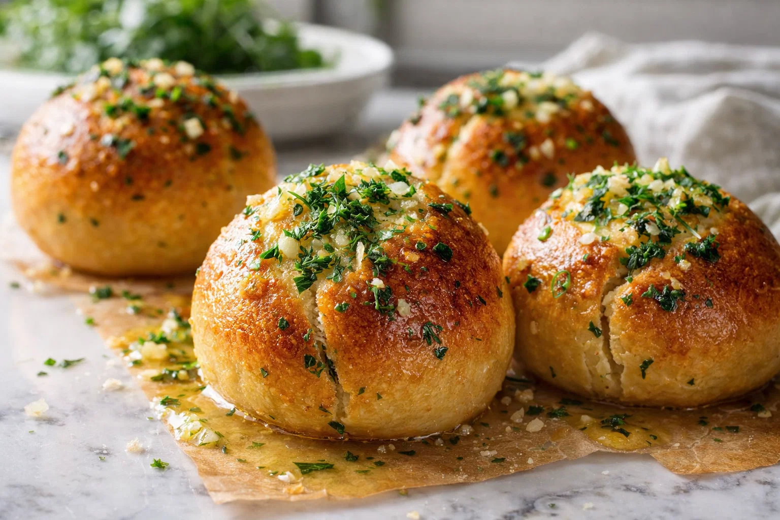 Tasty Garlic Dough Balls