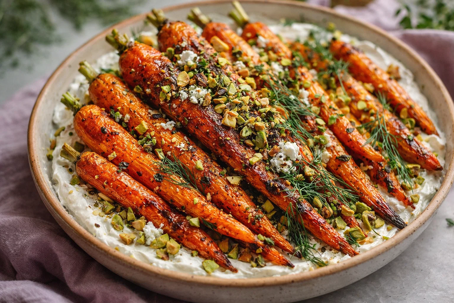 Tasty Roasted Carrots With Whipped Feta