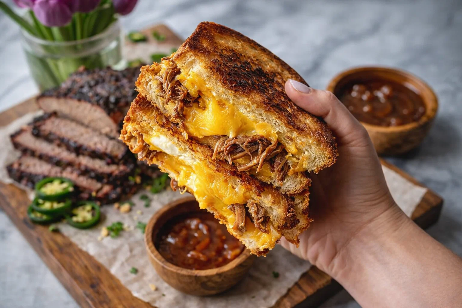 My Texas PitmasterS Secret Recipe For Best Brisket Grilled Cheese