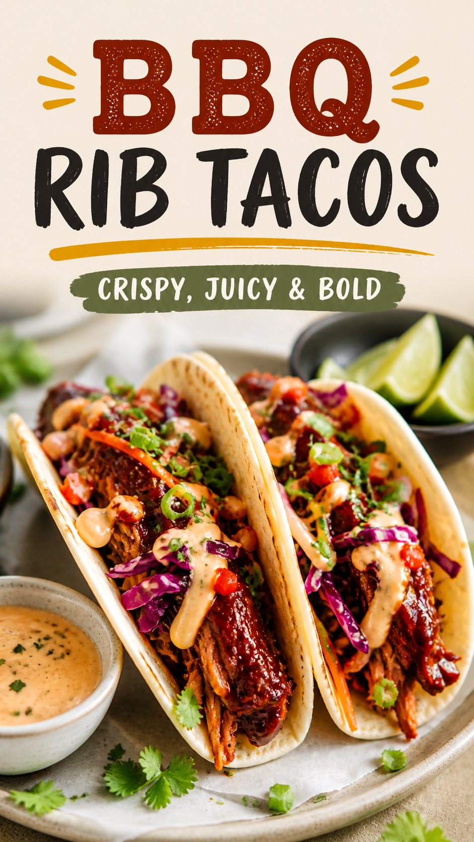 BBQ Rib Tacos Recipe  Crispy, Juicy  Bold Easy Dinner Idea