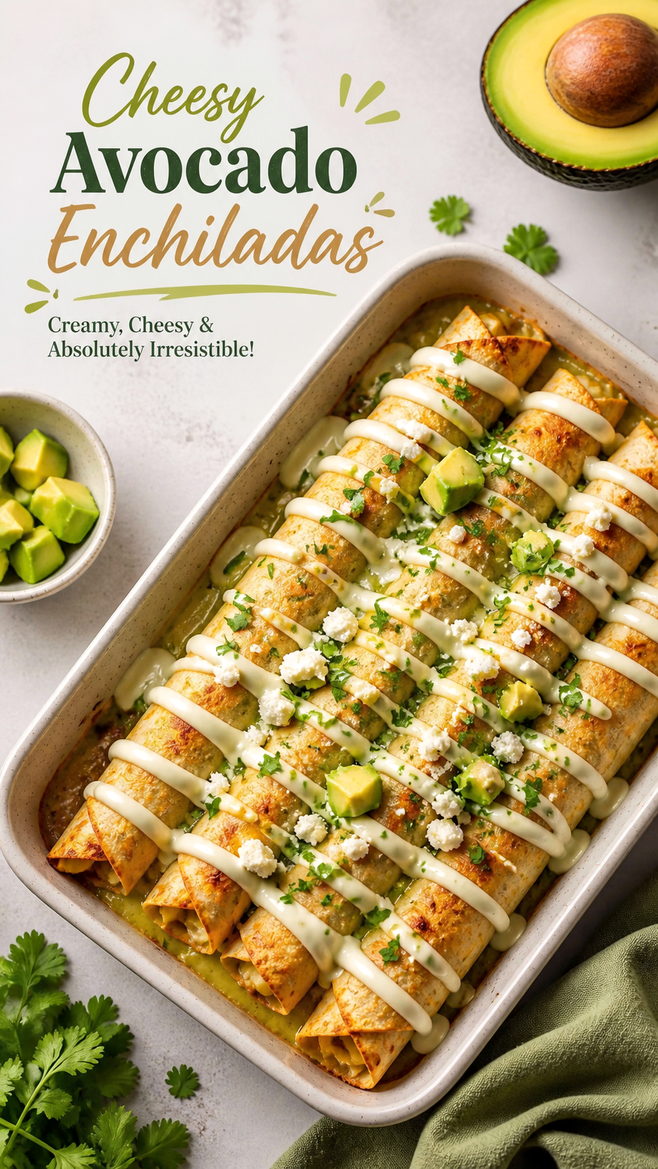 Crispy Baked Taquitos with Avocado Crema Easy Mexican Appetizer Recipe