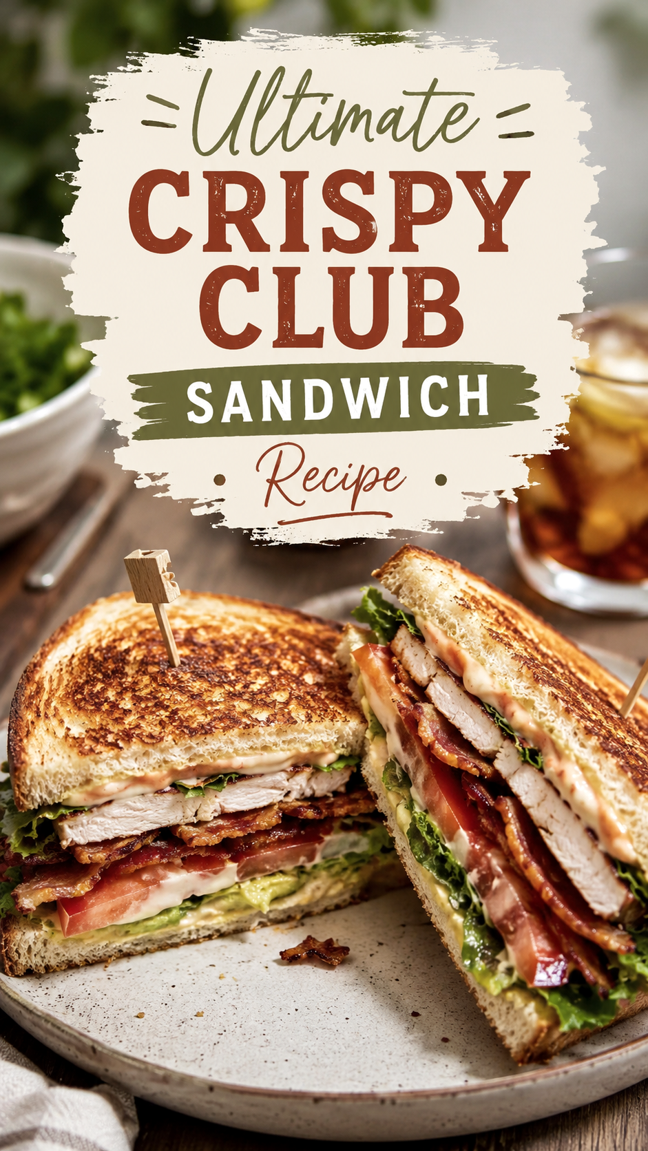 Crispy Club Sandwich Recipe with Bacon Chicken Easy Lunch Ideas