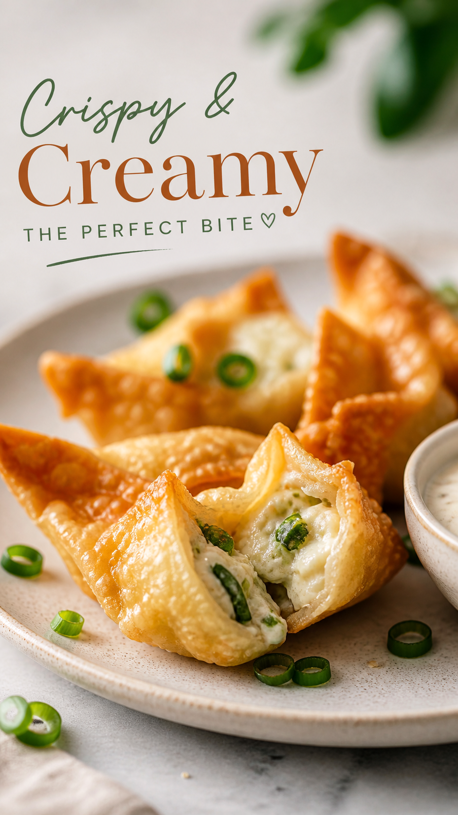 Crispy Cream Cheese Wontons Recipe Easy Party Appetizer