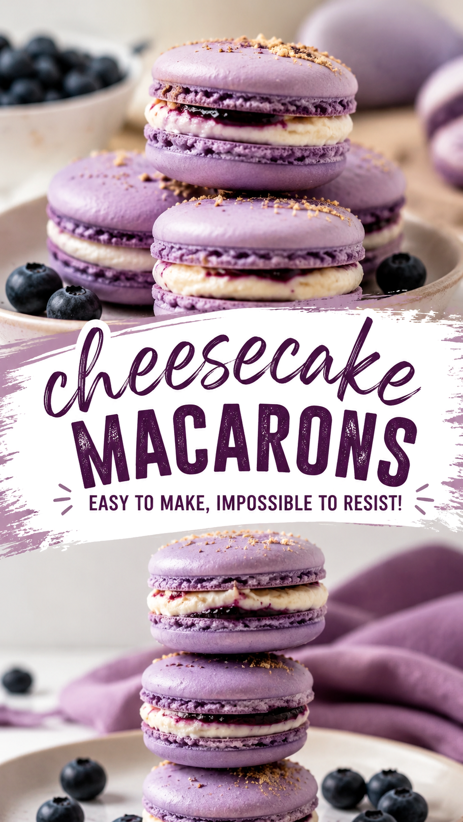Strawberry Cheesecake Macarons Recipe  Easy French Dessert Treat