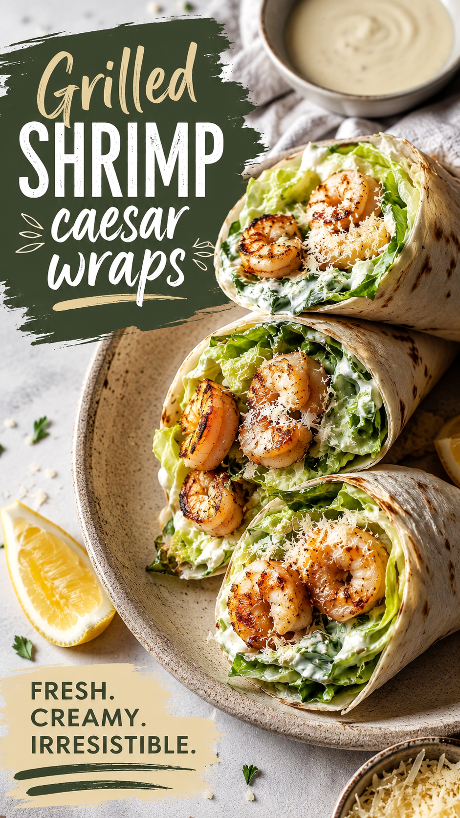 Grilled Shrimp Caesar Wraps Recipe – Easy High-Protein Lunch Idea