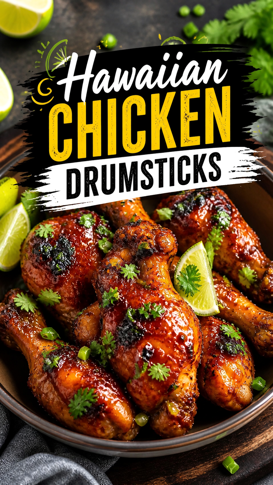 Hawaiian Chicken Drumsticks Sweet Sticky Glazed BBQ Chicken Recipe