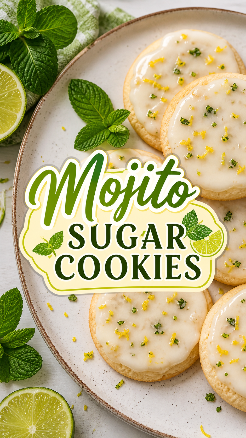 Mojito Sugar Cookies Recipe  Easy Lime Mint Glazed Cookie Recipe