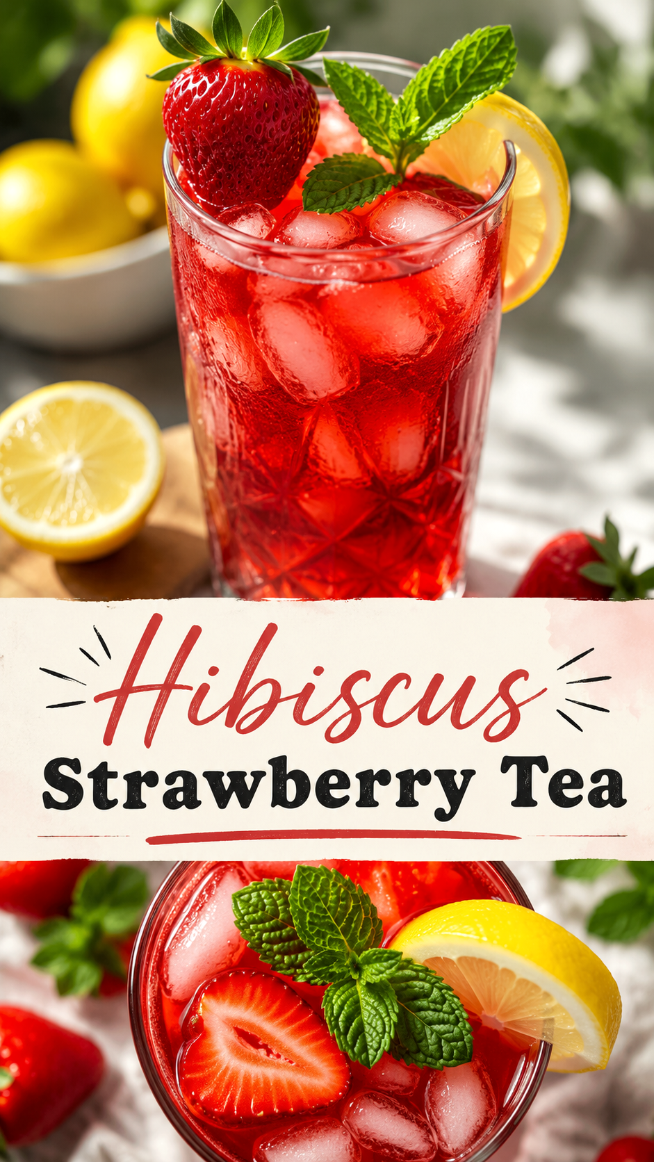 Refreshing Hibiscus Strawberry Tea Recipe  Easy Iced Strawberry Drink