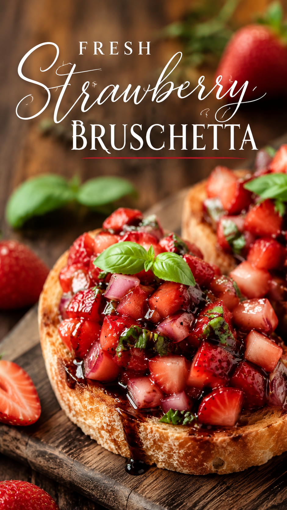 Strawberry Bruschetta Recipe with Fresh Mint and Balsamic Glaze Ideas