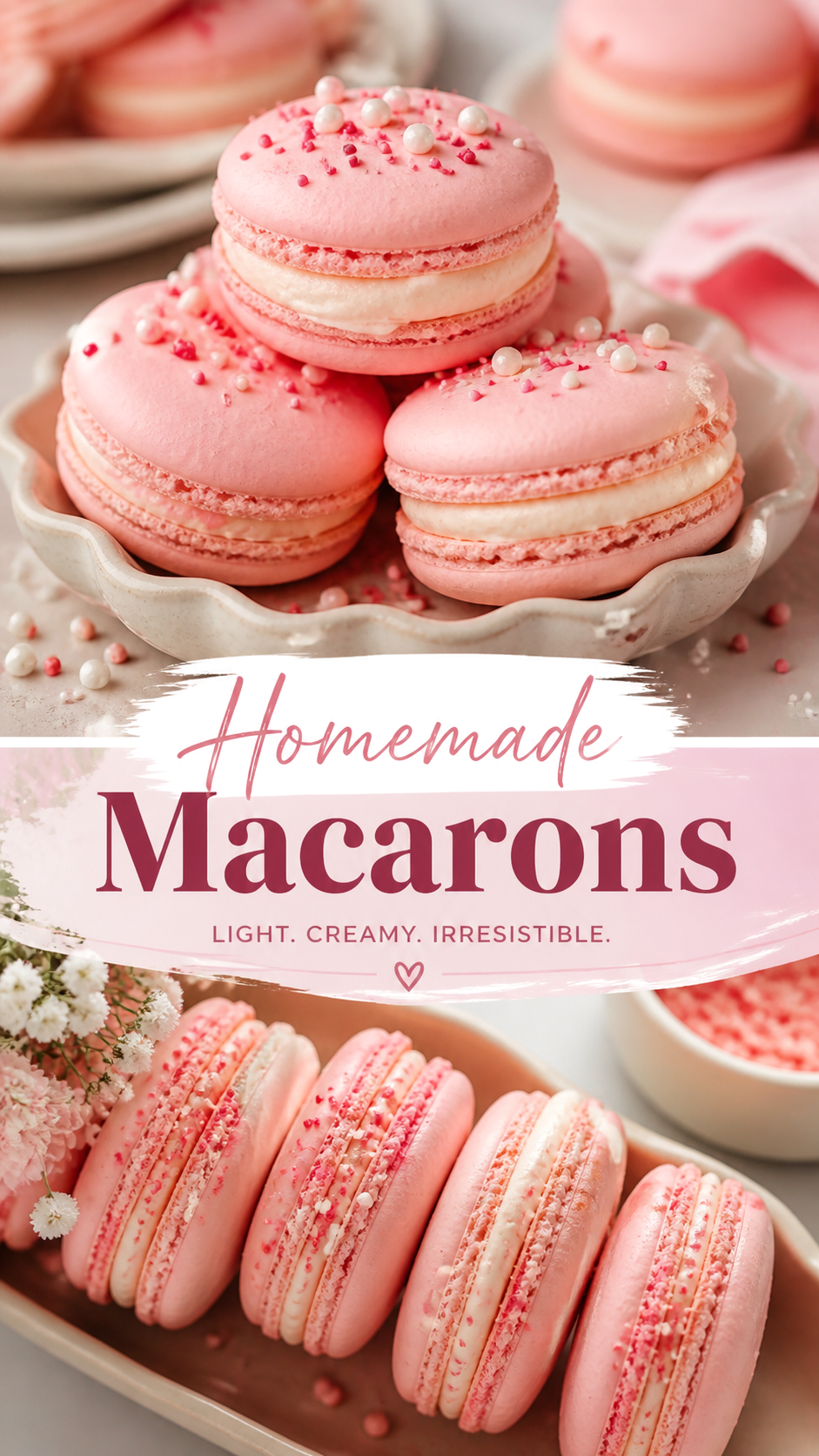 Strawberry Cheesecake Macarons Recipe Easy French Dessert Idea