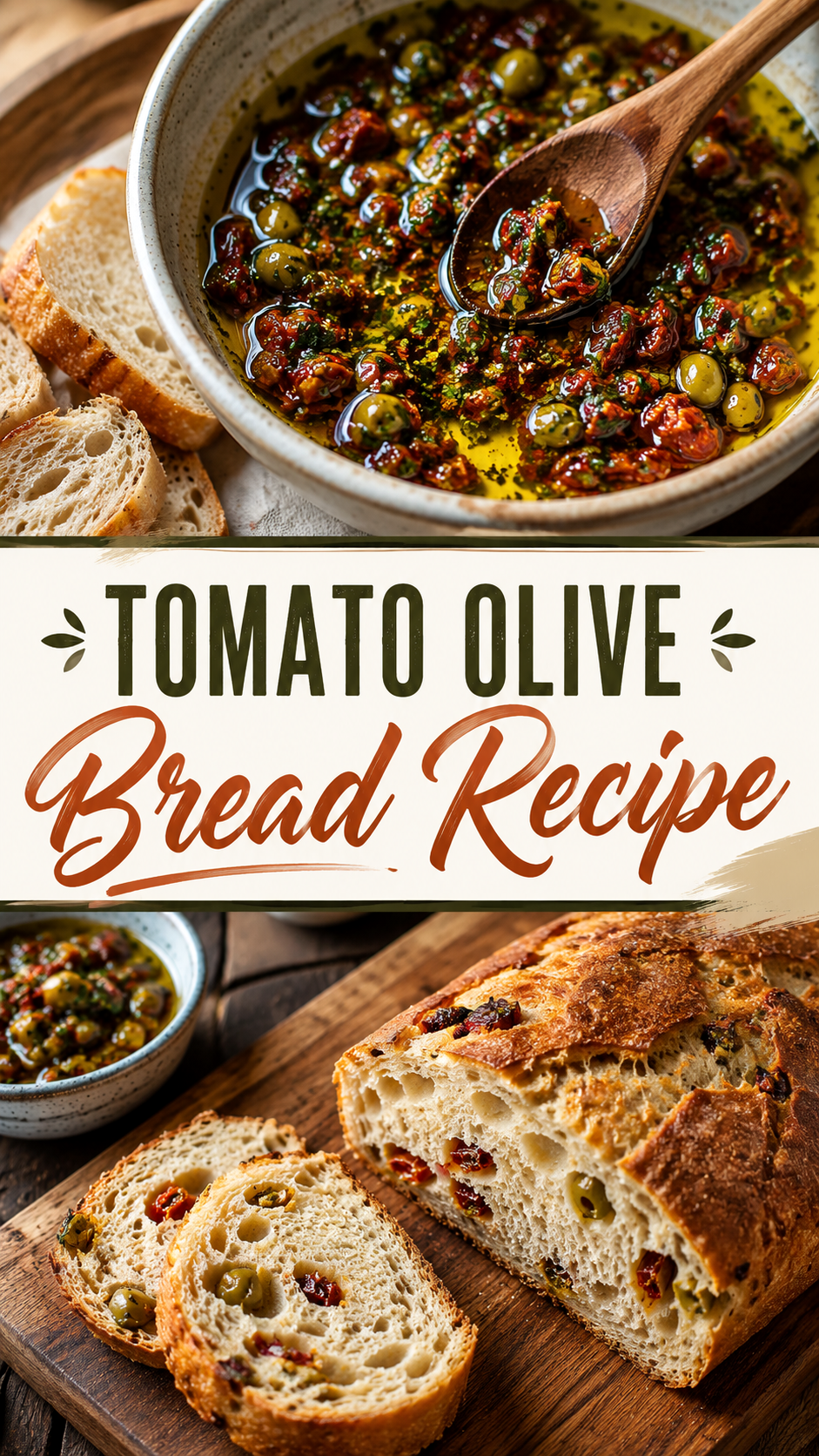 Tomato Olive Bread Dip Recipe for Easy Italian Appetizer Dinner Ideas
