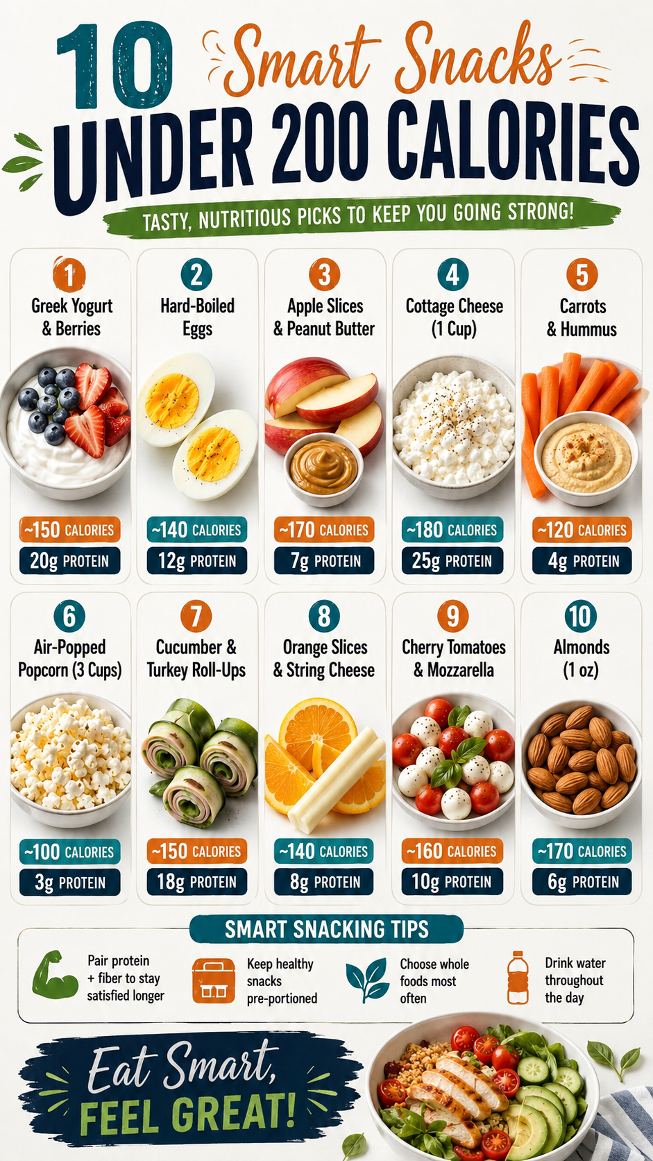 10 Healthy Snacks Under 200 Calories That Keep You Full All Day