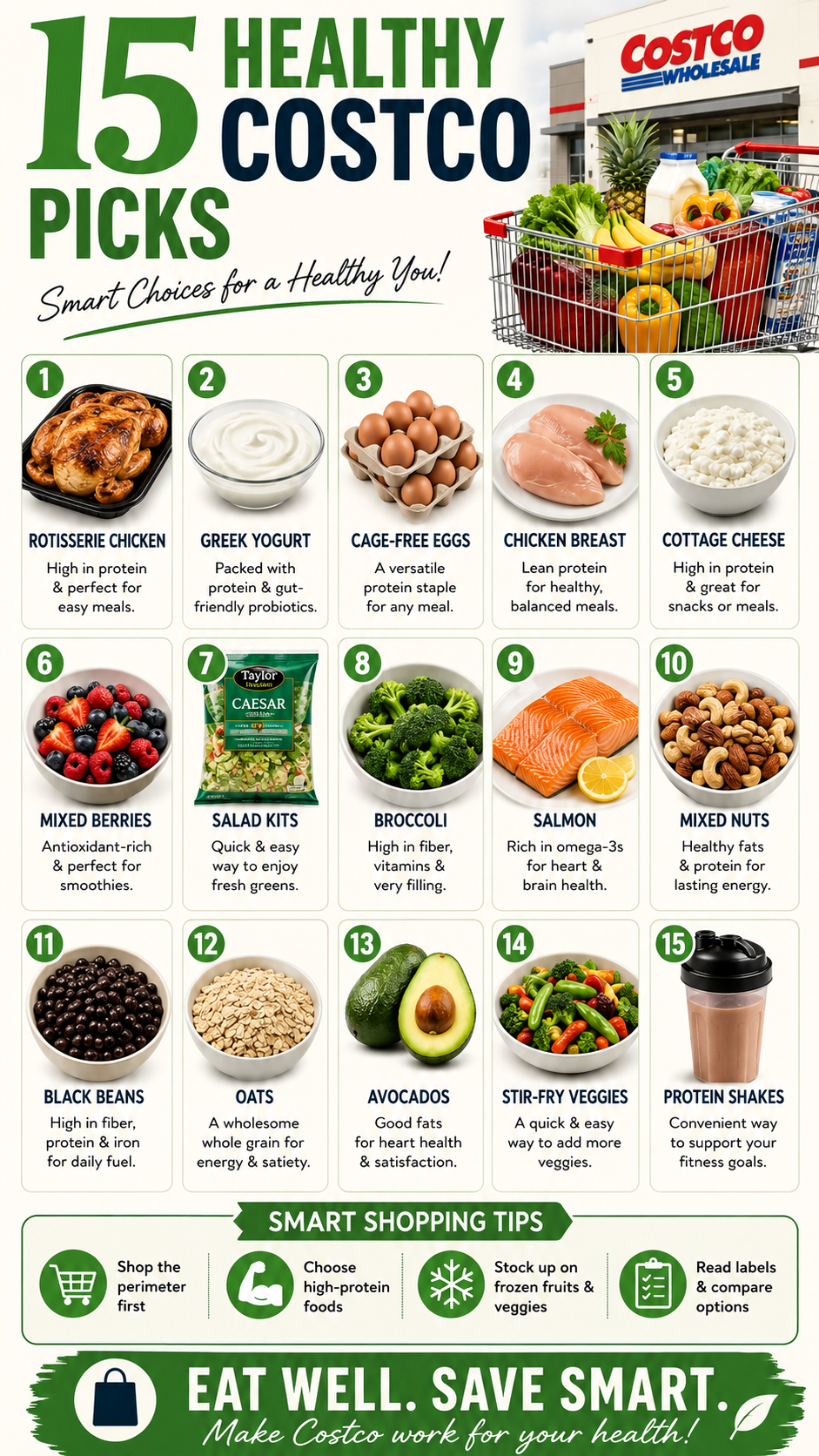 15 Healthy Costco Finds for Weight Loss High-Protein Healthy Recipes Grocery List