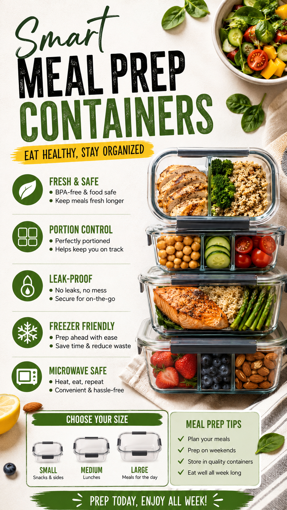 Best Meal Prep Containers for Healthy Recipes and Easy Weekly Food Prep Ideas