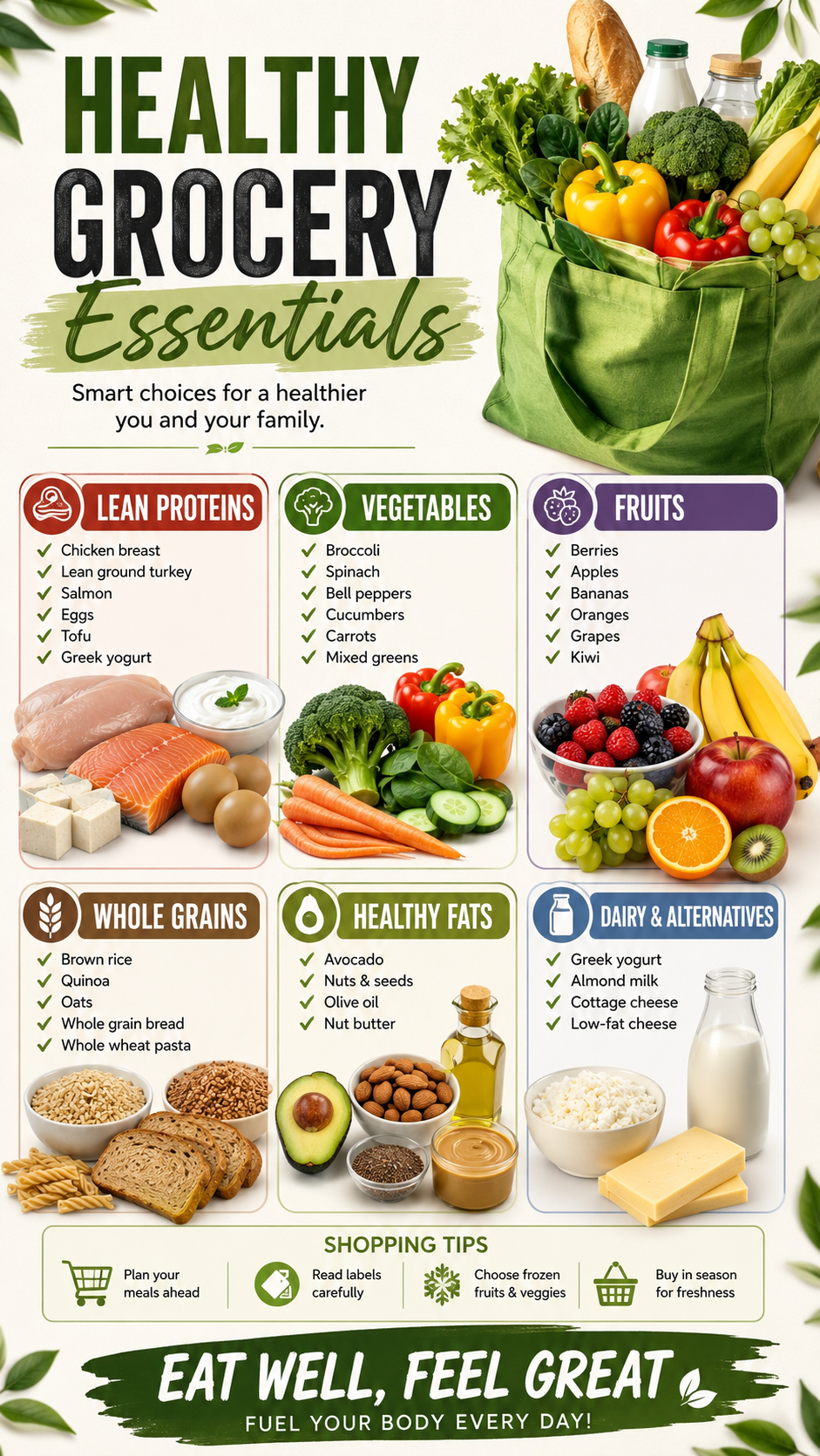 Healthy Grocery List Essentials for Easy Meal Prep and Clean Eating Recipes