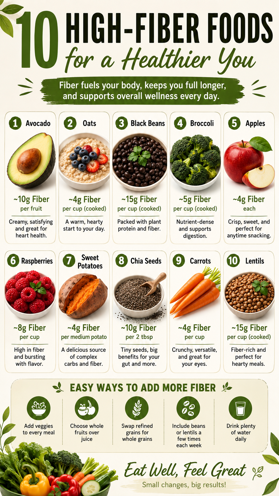Healthy High Fiber Healthy Snacks for Weight Loss, Energy, and Gut Health Ideas