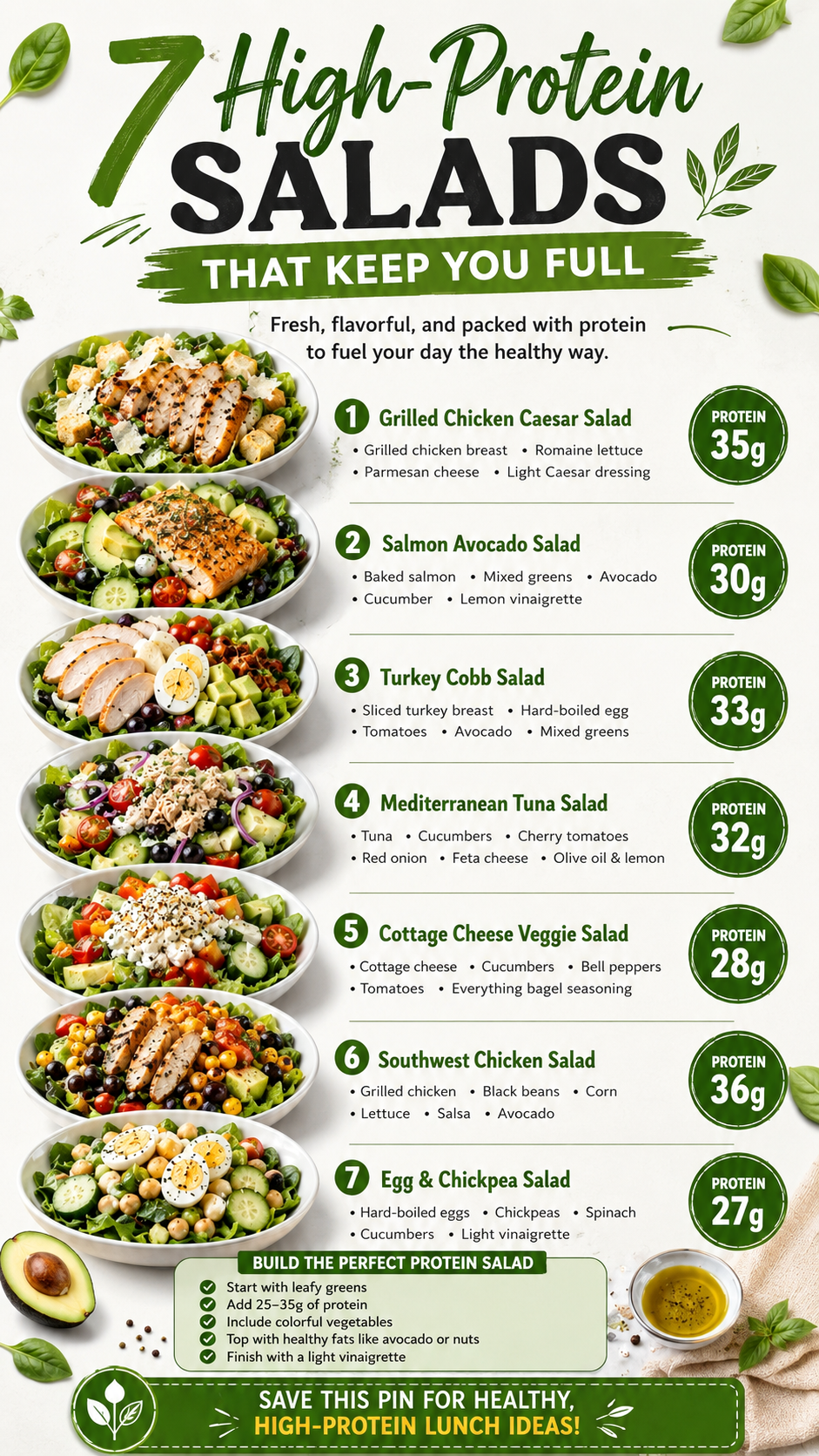 High Protein Lunch Ideas 7 Healthy Salads That Keep You Full