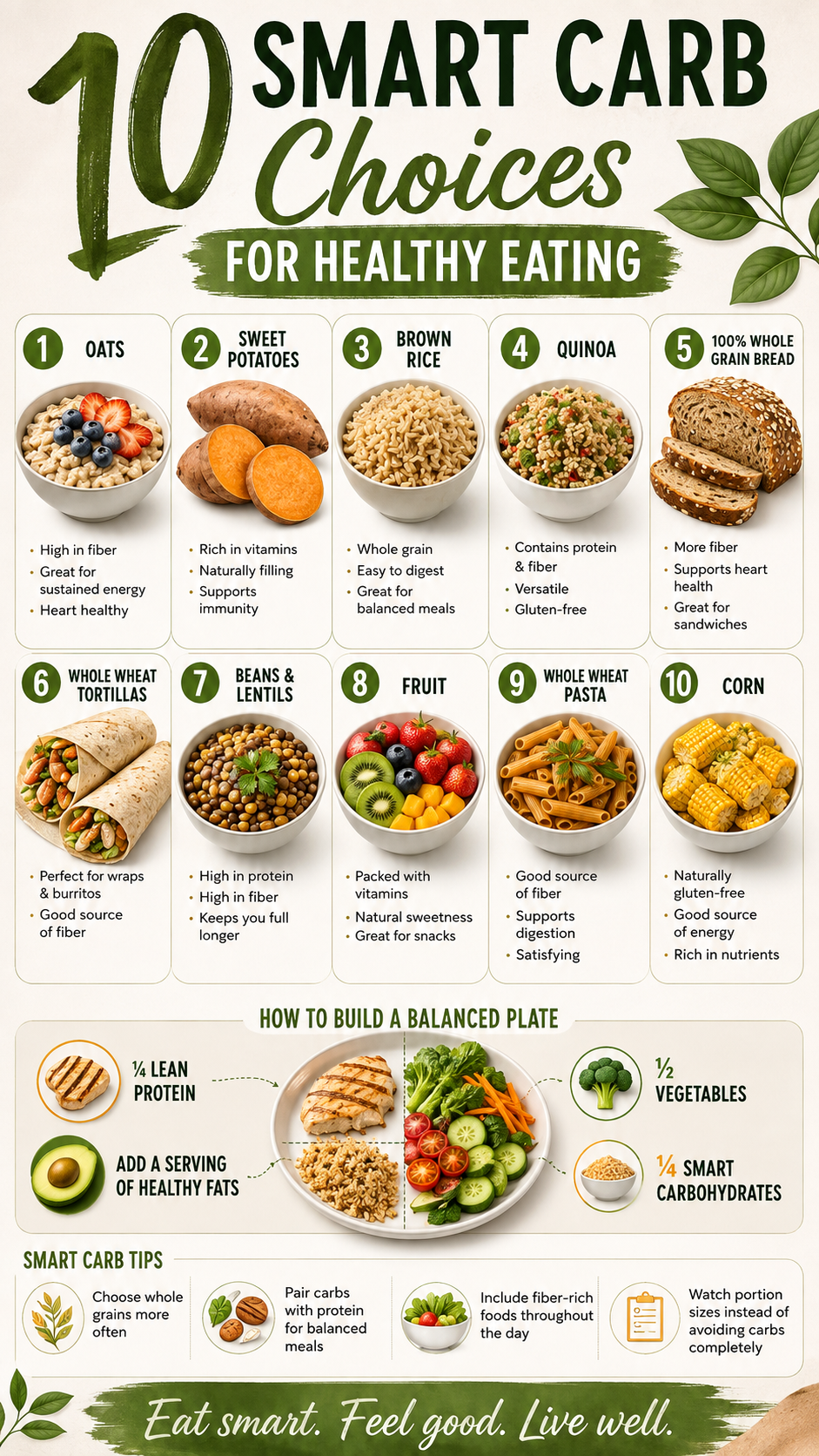 10 Smart Carb Choices for Healthy Eating Nutritious Foods for a Balanced Diet