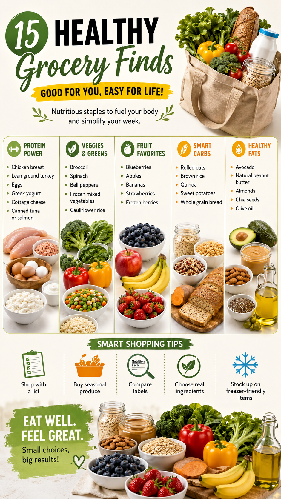 15 Healthy Grocery Finds for Easy, Nutritious Meals All Week
