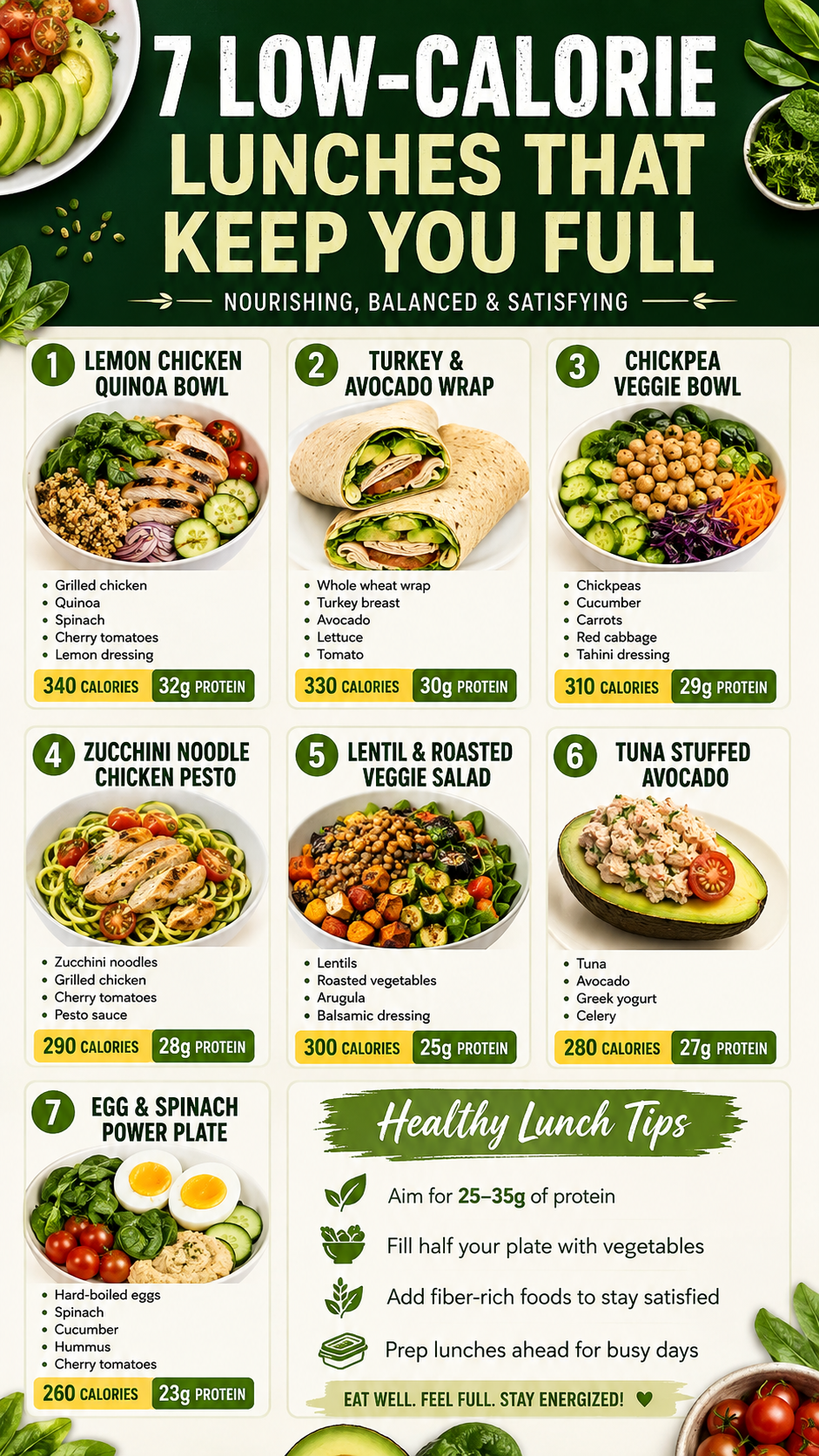 7 Low Calorie Lunch Ideas That Keep You Full  High Protein Healthy Lunch Recipes