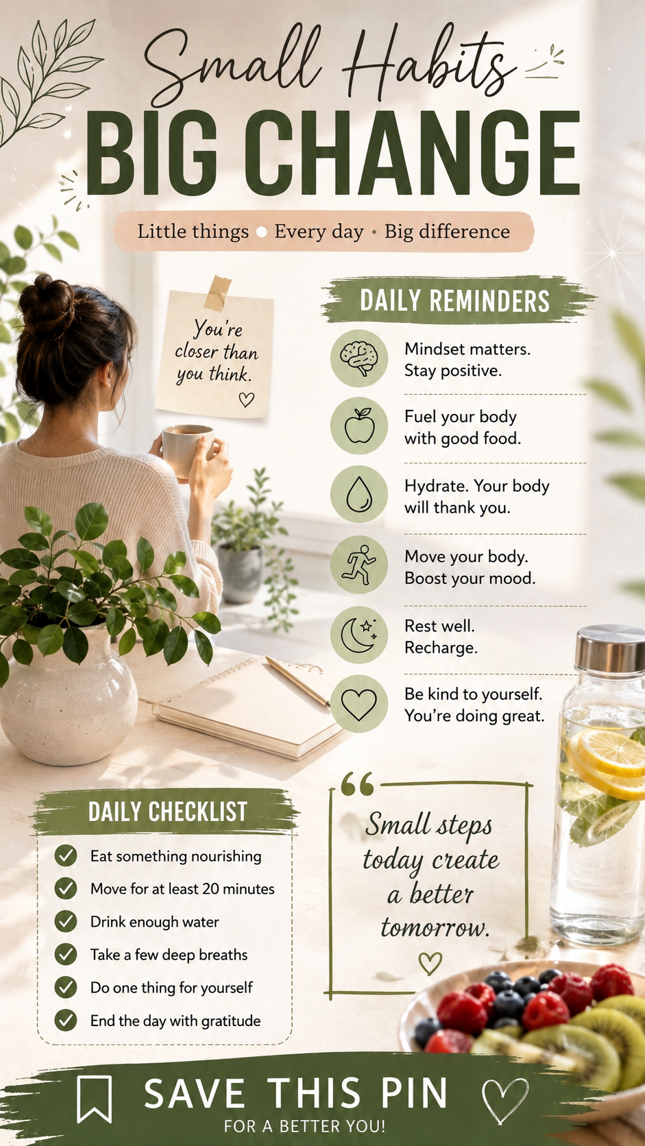Healthy Habits Motivation Easy Healthy Recipes and Daily Wellness Tips to Stay on Track
