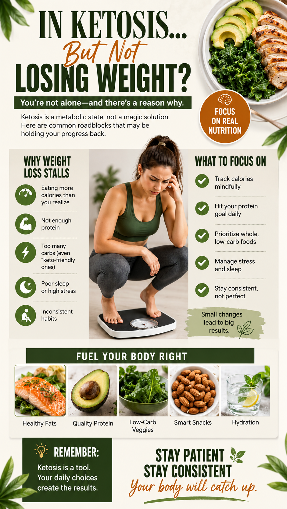 Why Youre in Ketosis but Not Losing Weight Healthy Keto Tips Fat Loss Fixes